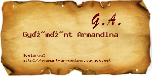 Gyémánt Armandina névjegykártya